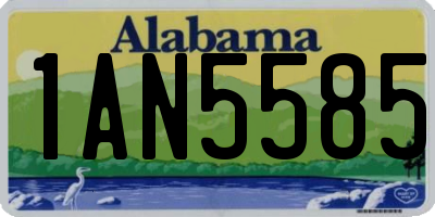 AL license plate 1AN5585