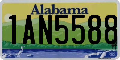 AL license plate 1AN5588