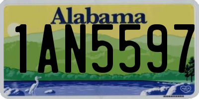 AL license plate 1AN5597