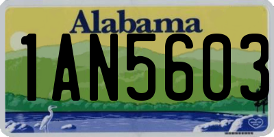 AL license plate 1AN5603
