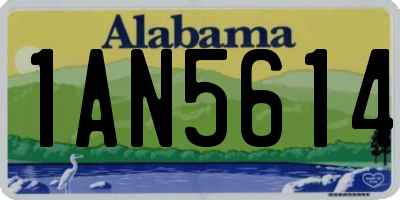AL license plate 1AN5614