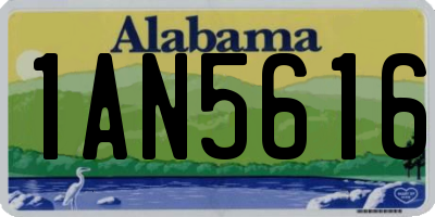 AL license plate 1AN5616