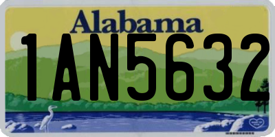 AL license plate 1AN5632