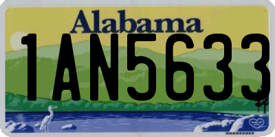 AL license plate 1AN5633