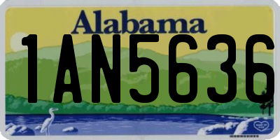 AL license plate 1AN5636