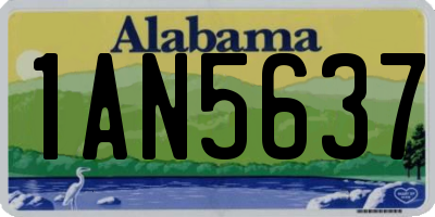AL license plate 1AN5637