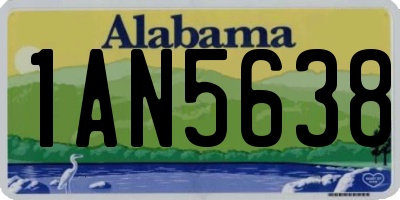AL license plate 1AN5638