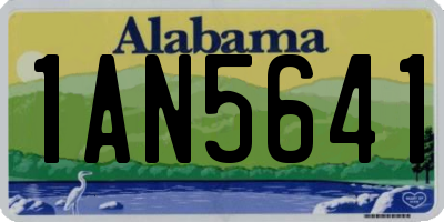 AL license plate 1AN5641