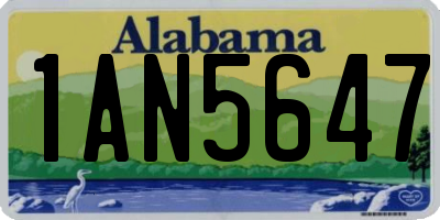 AL license plate 1AN5647