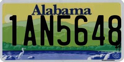 AL license plate 1AN5648