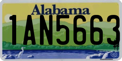 AL license plate 1AN5663