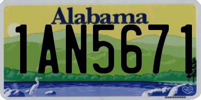 AL license plate 1AN5671