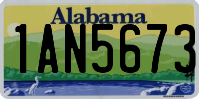 AL license plate 1AN5673