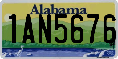 AL license plate 1AN5676