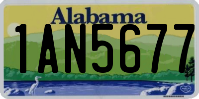 AL license plate 1AN5677