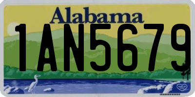 AL license plate 1AN5679
