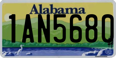 AL license plate 1AN5680