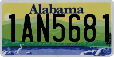 AL license plate 1AN5681