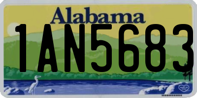 AL license plate 1AN5683