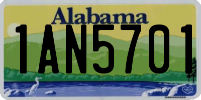 AL license plate 1AN5701