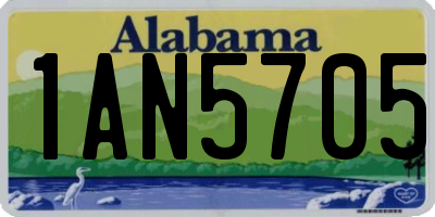 AL license plate 1AN5705