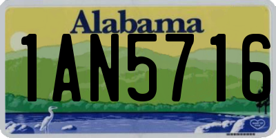 AL license plate 1AN5716