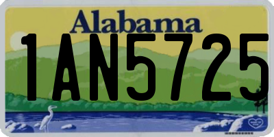 AL license plate 1AN5725