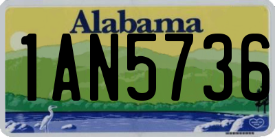 AL license plate 1AN5736