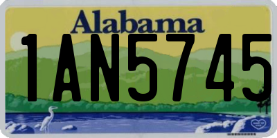 AL license plate 1AN5745