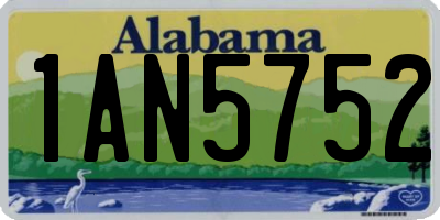 AL license plate 1AN5752