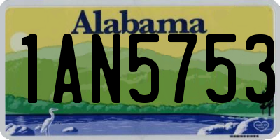 AL license plate 1AN5753
