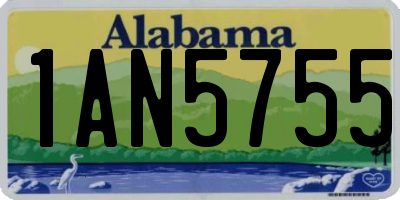 AL license plate 1AN5755
