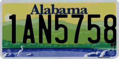 AL license plate 1AN5758