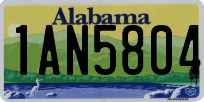 AL license plate 1AN5804