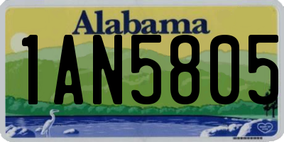 AL license plate 1AN5805