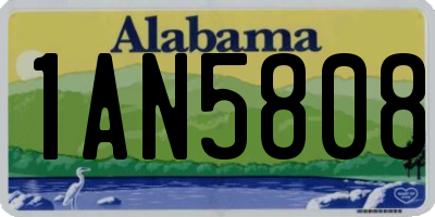 AL license plate 1AN5808