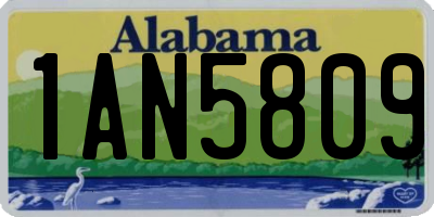AL license plate 1AN5809