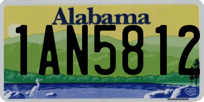 AL license plate 1AN5812