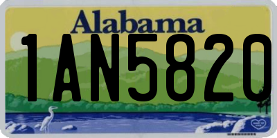 AL license plate 1AN5820