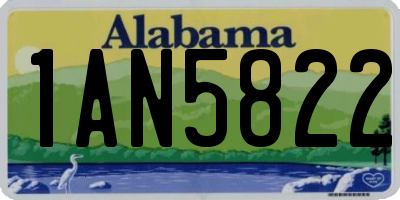 AL license plate 1AN5822