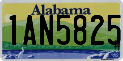 AL license plate 1AN5825