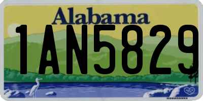 AL license plate 1AN5829