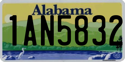 AL license plate 1AN5832