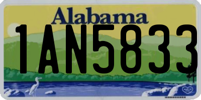 AL license plate 1AN5833