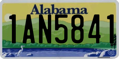 AL license plate 1AN5841