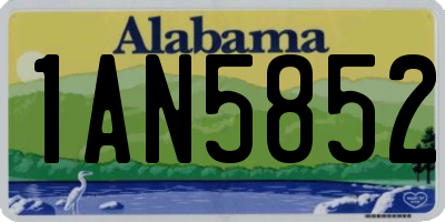 AL license plate 1AN5852