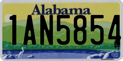 AL license plate 1AN5854