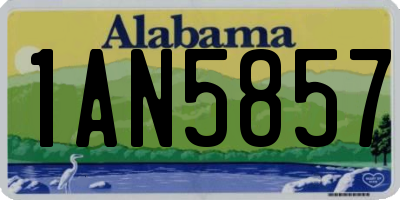 AL license plate 1AN5857