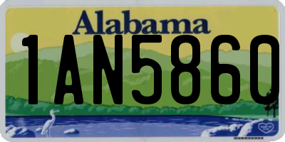AL license plate 1AN5860