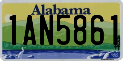 AL license plate 1AN5861